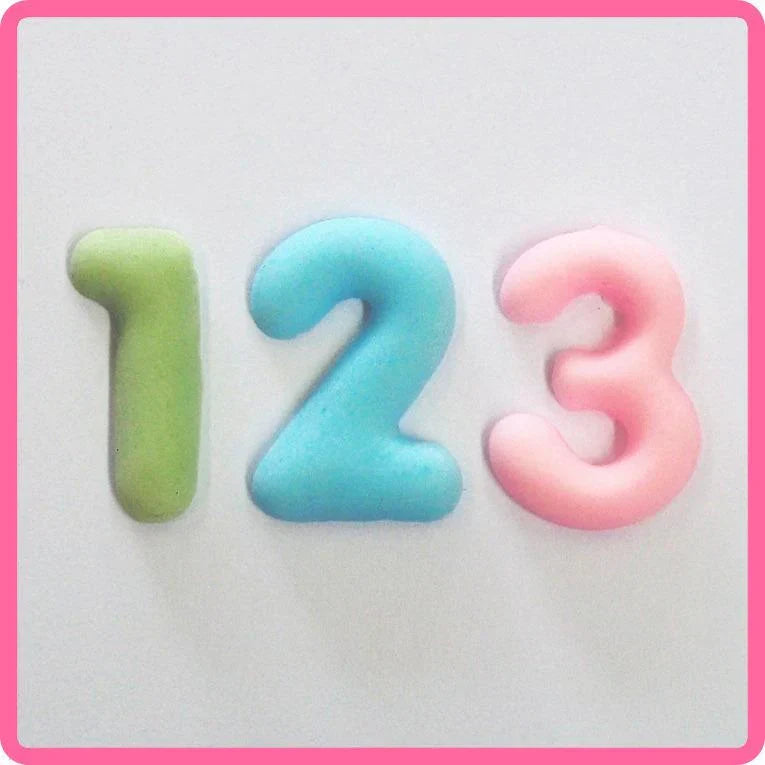 Domed Numbers Silicone Mould-3