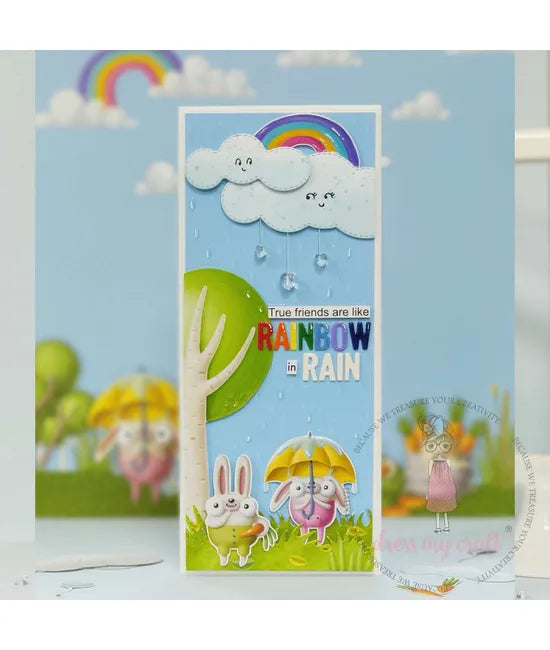Dress My Craft Transfer Me - Rainy Garden Background-2