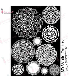 Dress My Craft Transfer Me -3D White Doilies-1