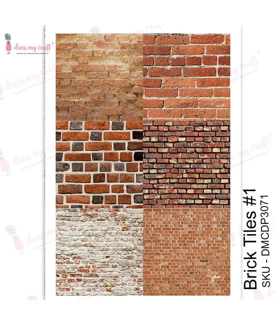 Dress My Craft Transfer Me - Brick Tiles #1-1