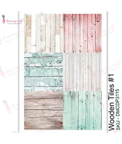 Dress My Craft Transfer Me - Wooden Tiles #1-1