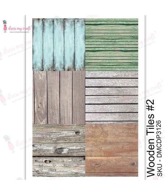 Dress My Craft Transfer Me - Wooden Tiles #2-1