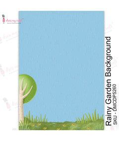 Dress My Craft Transfer Me - Rainy Garden Background-1