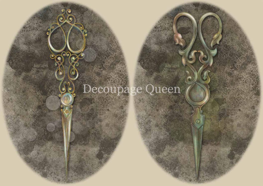 Dainty and the Queen - Pair of Scissors A4 Rice Paper - 5 Sheets-1