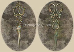 Dainty and the Queen - Pair of Scissors A4 Rice Paper - 5 Sheets-1