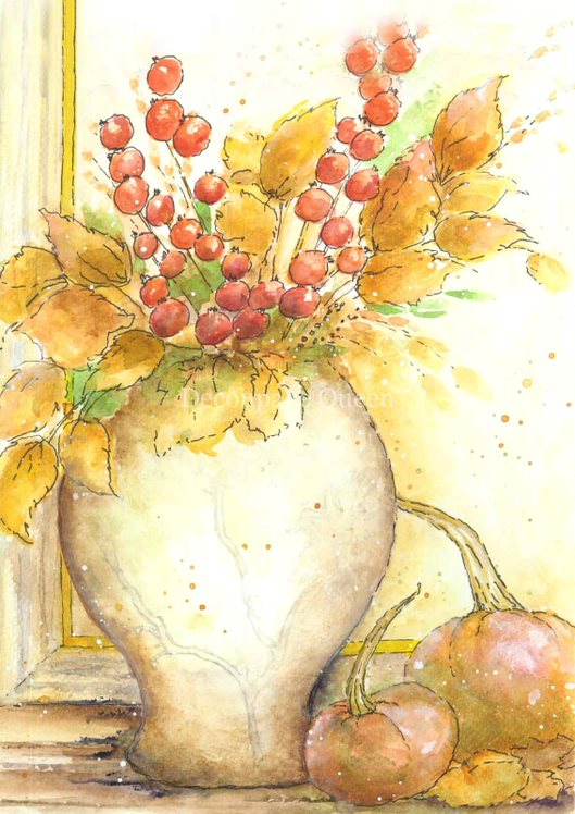 Ellen J Goods - Gathered Leaves A4 Rice Paper - 5 Sheets-1
