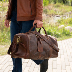 Greenwood Leather Overnight Travel Duffle Bag. Premium Weekender & Gym Companion-2