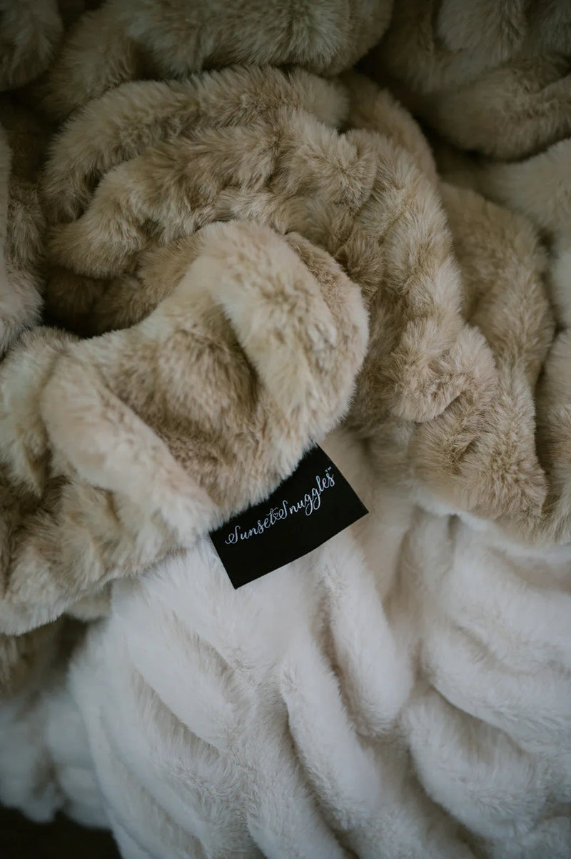 Cream Clouds Double-sided Minky Blanket-14