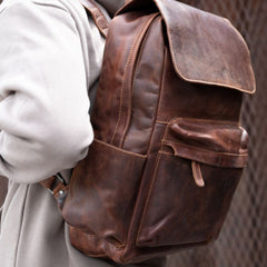 Greenwood Leather Vintage Laptop Backpack-15