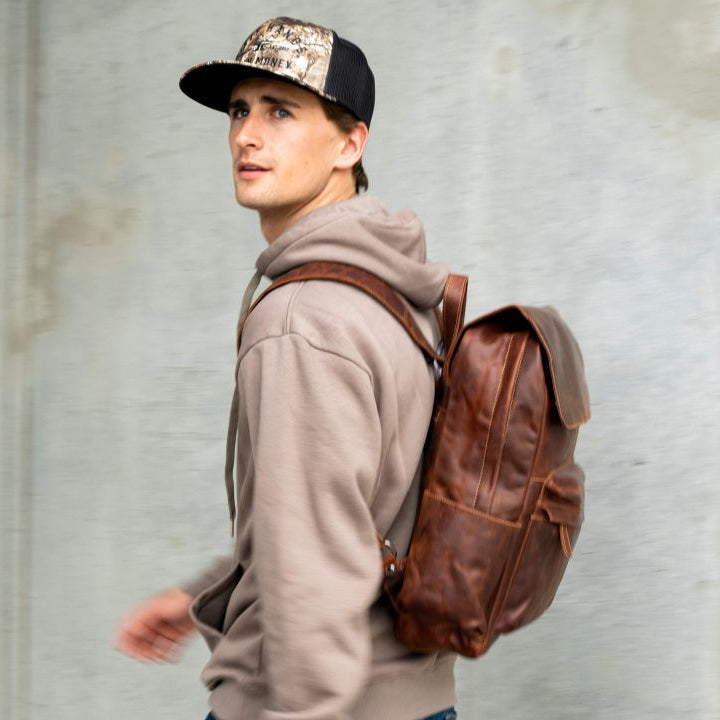 Greenwood Leather Vintage Laptop Backpack-16