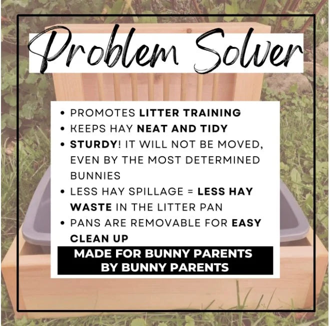 Rabbit Hay Feeder & Litter Box (XL Dowel)-4