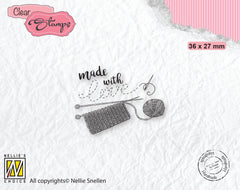 Nellie's Choice Clear Stamp Made With Love-2-1
