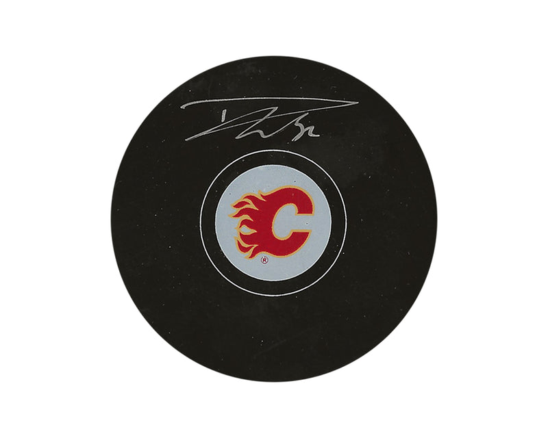 Dustin Wolf Autographed Calgary Flames Autograph Model Puck-1