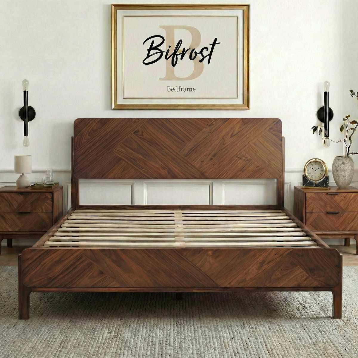 Estructura de cama de madera maciza Bifrost-12