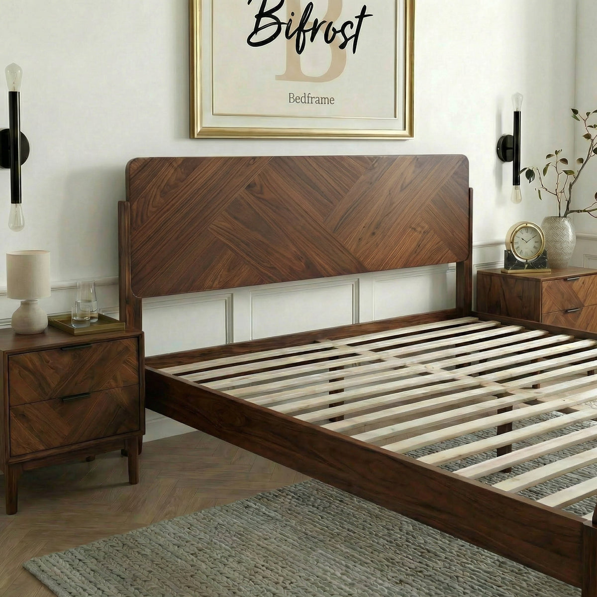 Estructura de cama de madera maciza Bifrost-14