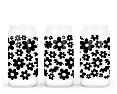 Daisys Glass Can with Bamboo Lid-2