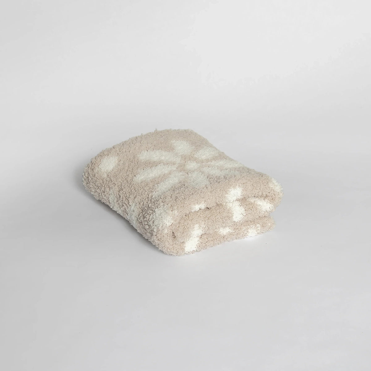 Blushing Beige & White Daisy Print Lovey-3