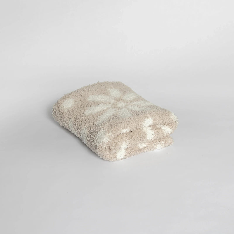 Blushing Beige & White Daisy Print Lovey-3