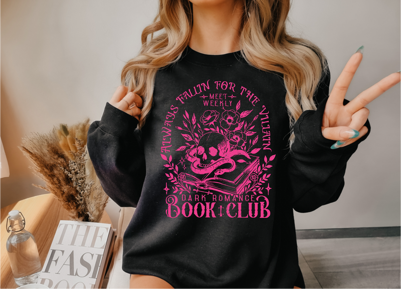 Dark Romance Book Club Unisex Crewneck Sweatshirt | Bookish-1