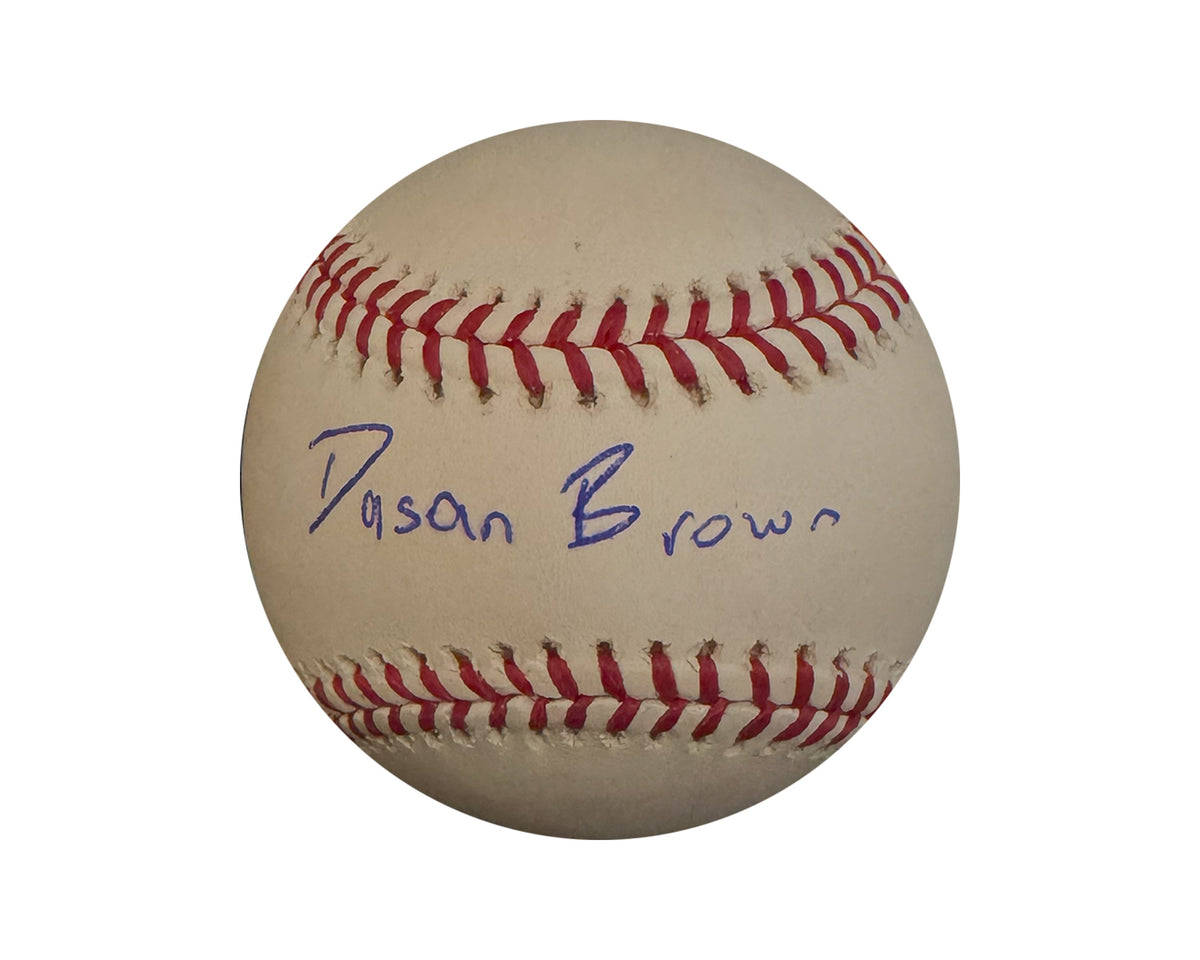 Dasan Brown Autographed Full Signature Rawlings Official Major League Baseball-1
