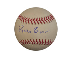 Dasan Brown Autographed Full Signature Rawlings Official Major League Baseball-1