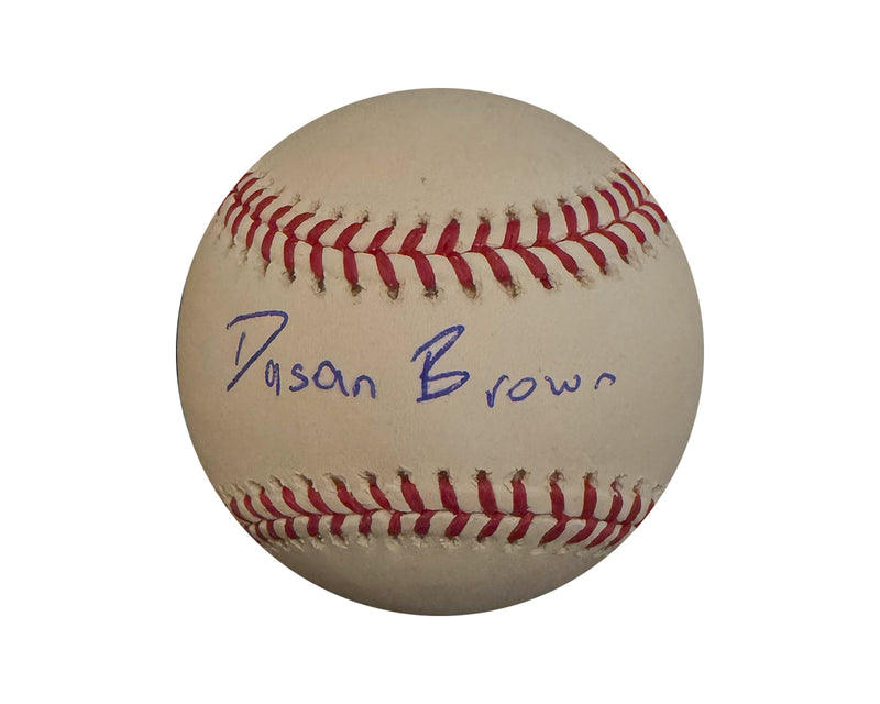 Dasan Brown Autographed Full Signature Rawlings Official Major League Baseball-1