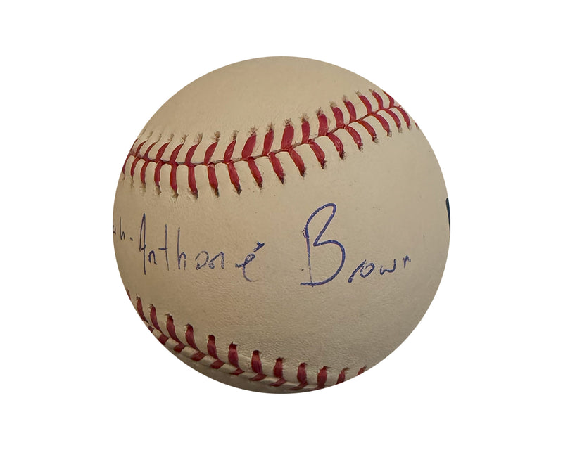 Dasan Brown Autographed Rawlings Official Major League Baseball Inscribed Full Name-3
