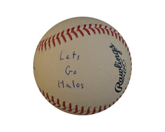 David Calabrese Autographed Rawlings Official Major League Baseball Inscribed "Lets Go Halos"-2
