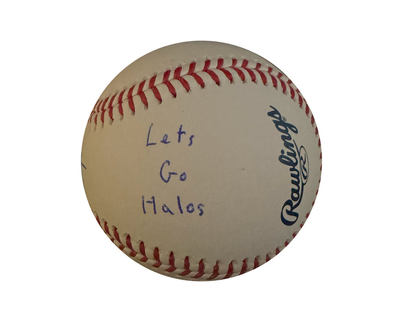 David Calabrese Autographed Rawlings Official Major League Baseball Inscribed "Lets Go Halos"-2
