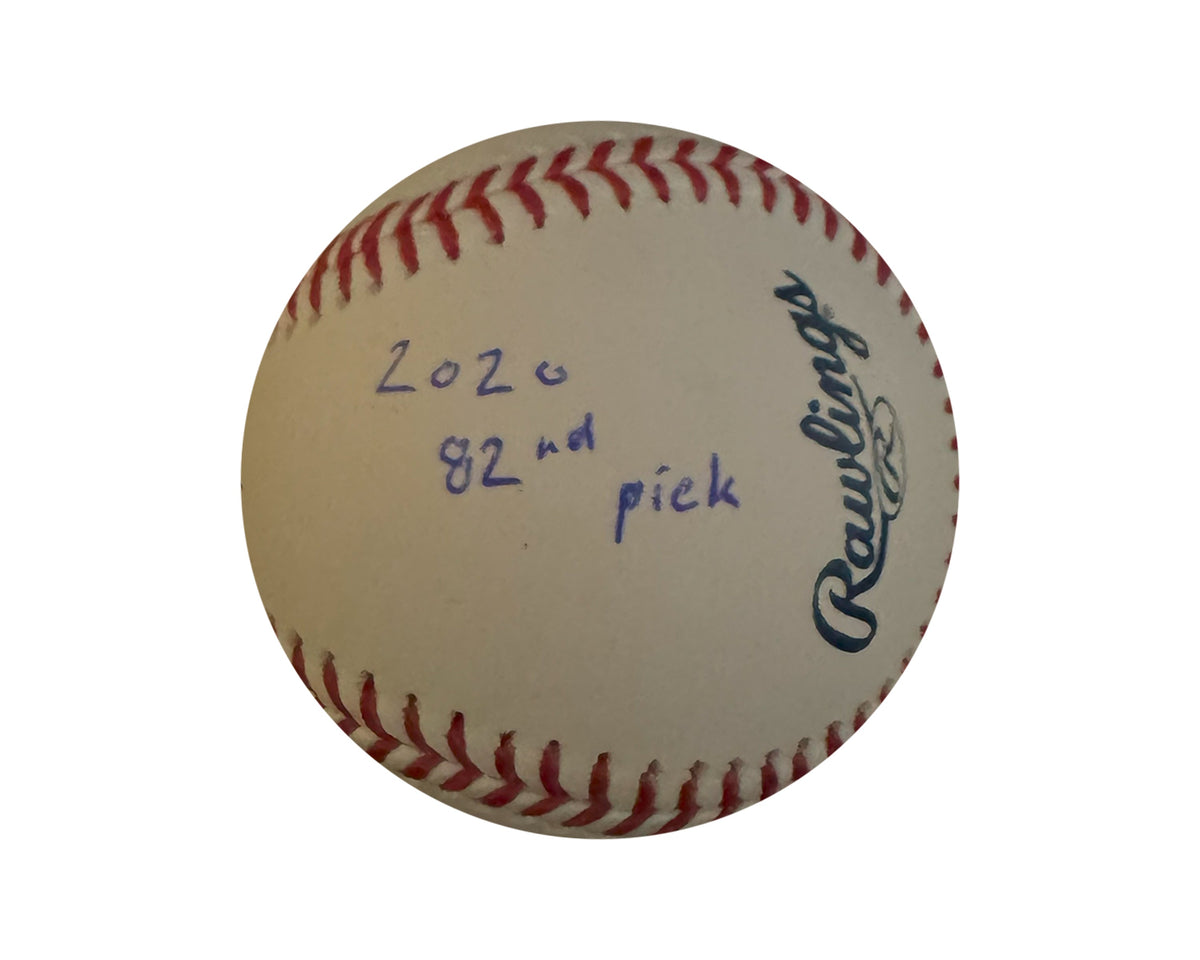 David Calabrese Autographed Rawlings Official Major League Baseball Inscribed "2020 82nd Pick"-2