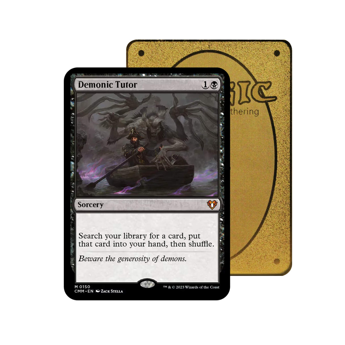 Demonic Tutor Metal Orica Card-1