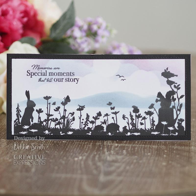 Creative Expressions Designer Boutique Collection Meadow View DL Pre Cut Rubber Stamp-3