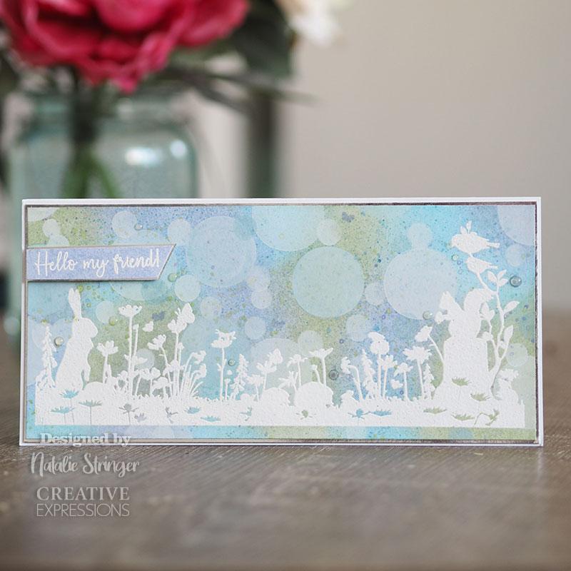 Creative Expressions Designer Boutique Collection Meadow View DL Pre Cut Rubber Stamp-4