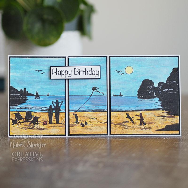 Creative Expressions Designer Boutique Collection Summer Holiday's DL Pre Cut Rubber Stamp-2