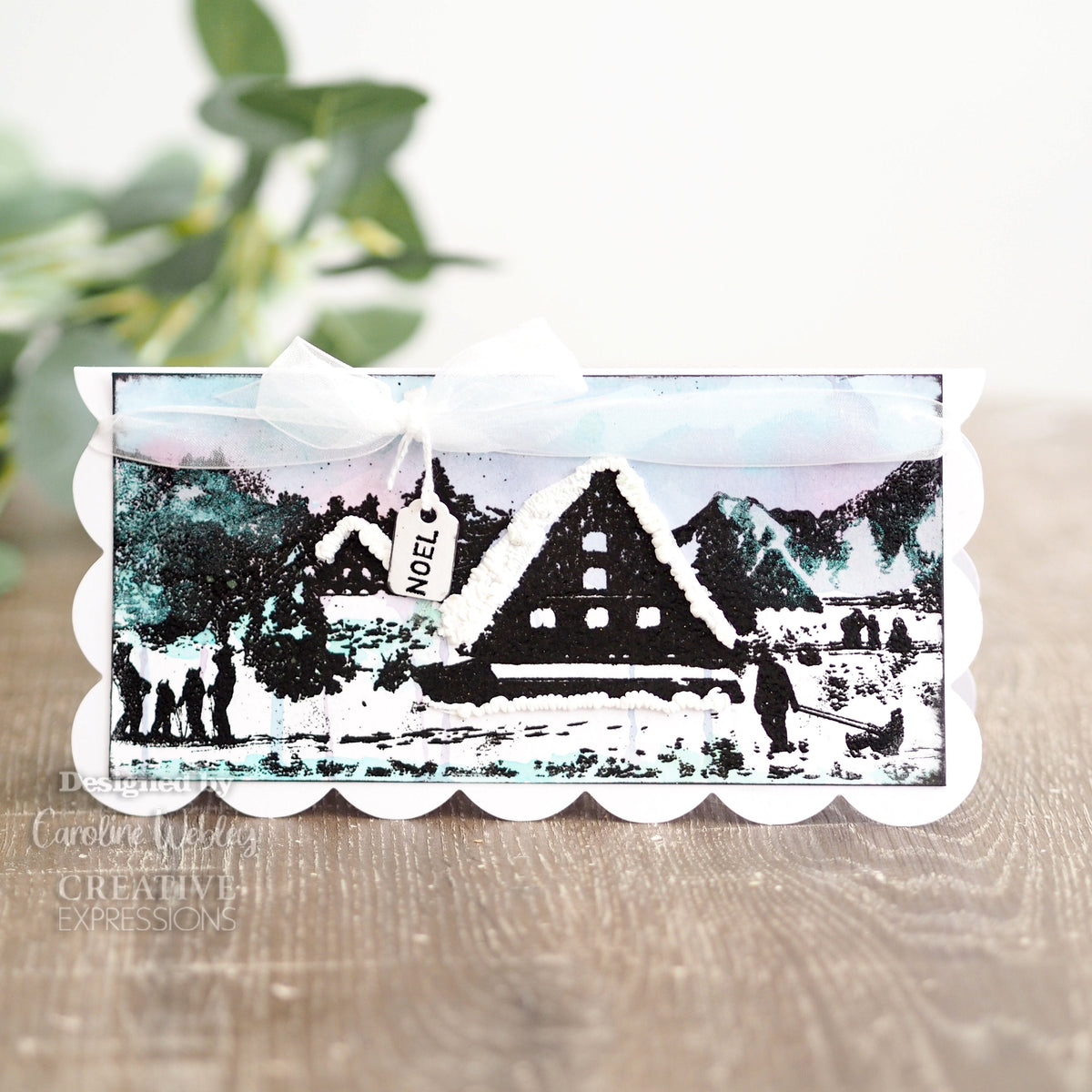 Creative Expressions Designer Boutique Collection Happy Holidays DL Pre Cut Rubber Stamp-2