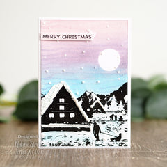 Creative Expressions Designer Boutique Collection Happy Holidays DL Pre Cut Rubber Stamp-3