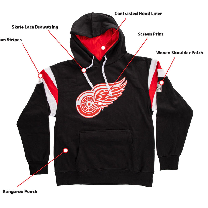 Detroit Red Wings Varsity Retro Style Hoodie-7