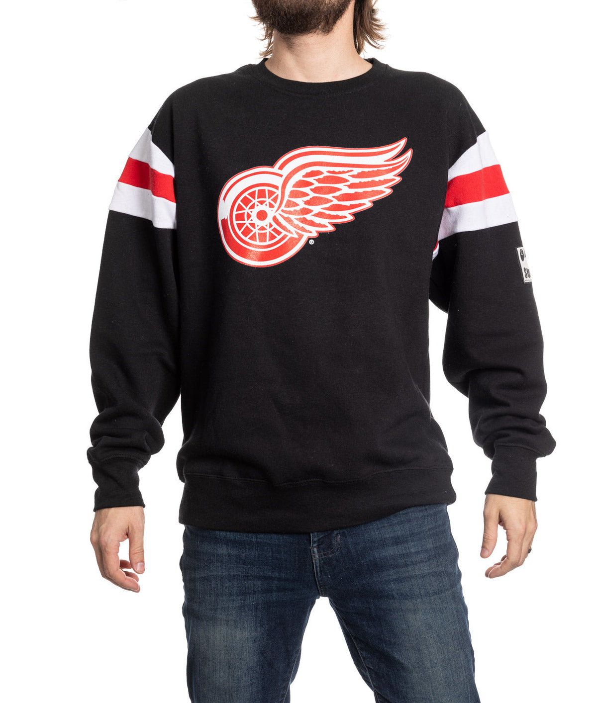 Detroit Red Wings Varsity Retro Style Crewneck Sweater-1