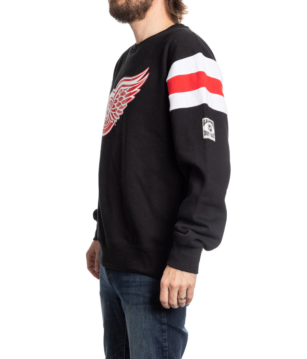 Detroit Red Wings Varsity Retro Style Crewneck Sweater-2