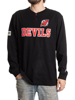 New Jersey Devils Long Sleeve Henley-1
