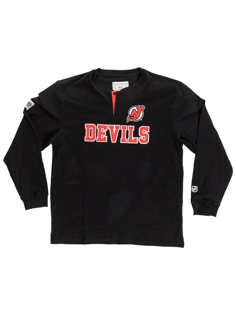New Jersey Devils Long Sleeve Henley-2