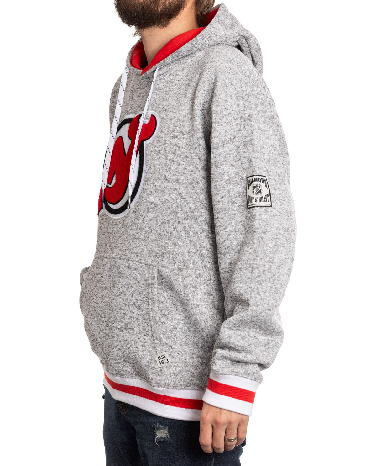 New Jersey Devils "Muskoka Style" Premium Chenille Woven Logo Hoodie-2