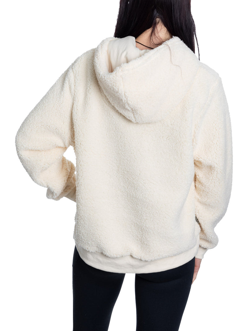 New Jersey Devils Ladies Sherpa Hoodie with Premium Chenille Logo-4
