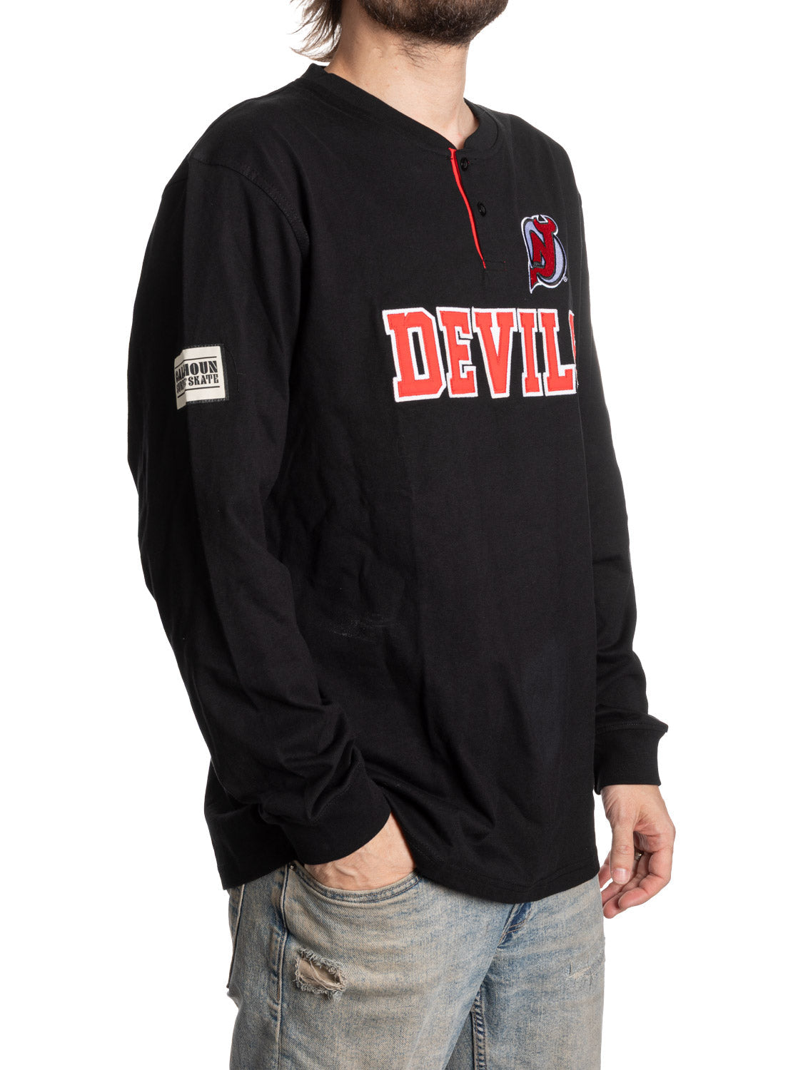 New Jersey Devils Long Sleeve Henley-5
