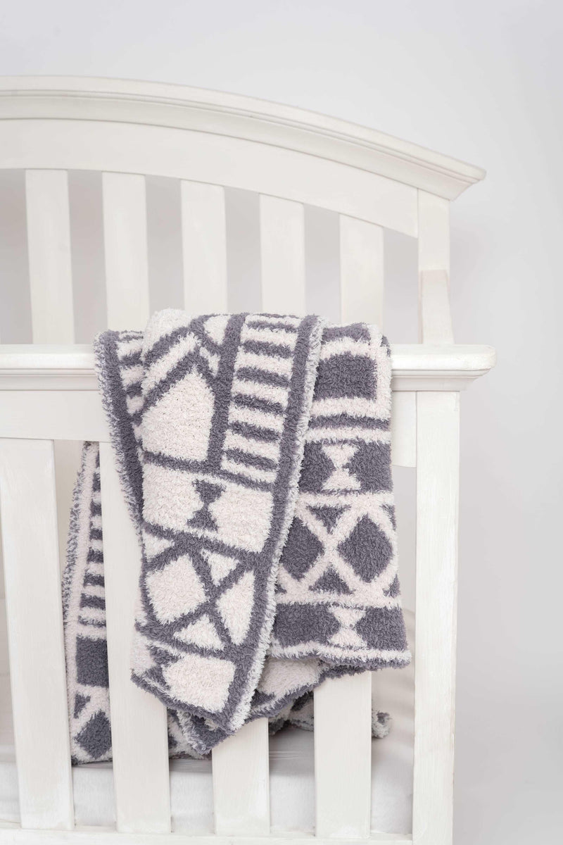 Baby's Breath & Volcanic Glass Diamond Tile Toddler Baby Blanket-1
