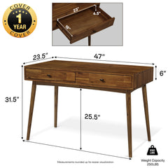 Lagom 48 Inches Solid Wood Desk-13