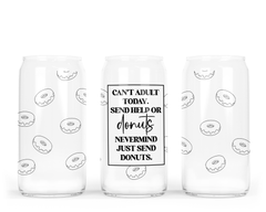 Donuts Glass Can with Bamboo Lid-1