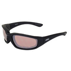 Global Vision Kickback Padded Motorcycle Sunglasses. Matte Black Soft-Touch Riding Glasses-5