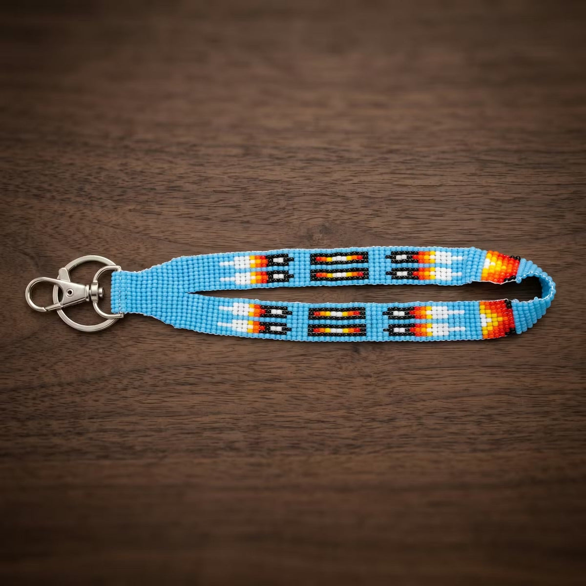 Blue Native American Style Wrist Lanyard-2