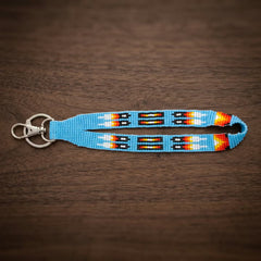 Blue Native American Style Wrist Lanyard-2